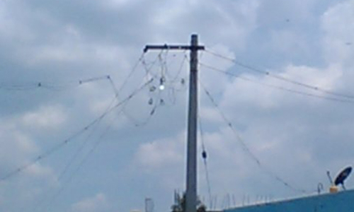 பகலில் எரியும் மின் விளக்கு