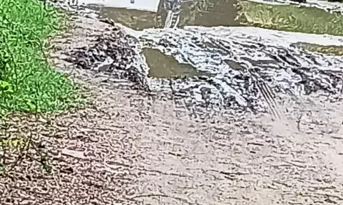 சகதி காடாக மாறும் சாலை