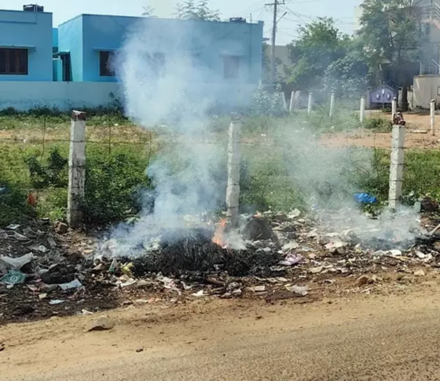 குப்பைகளை எரிப்பதால் புகைமாசு