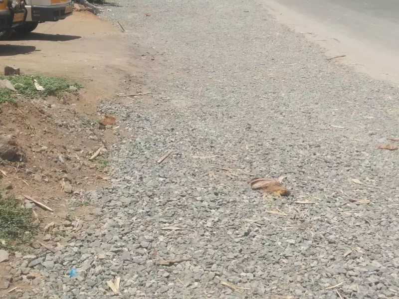 பாதியில் நிறுத்தப்பட்டுள்ள சாலை பணி பாதியில் நிறுத்தப்பட்டுள்ள சாலை பணி