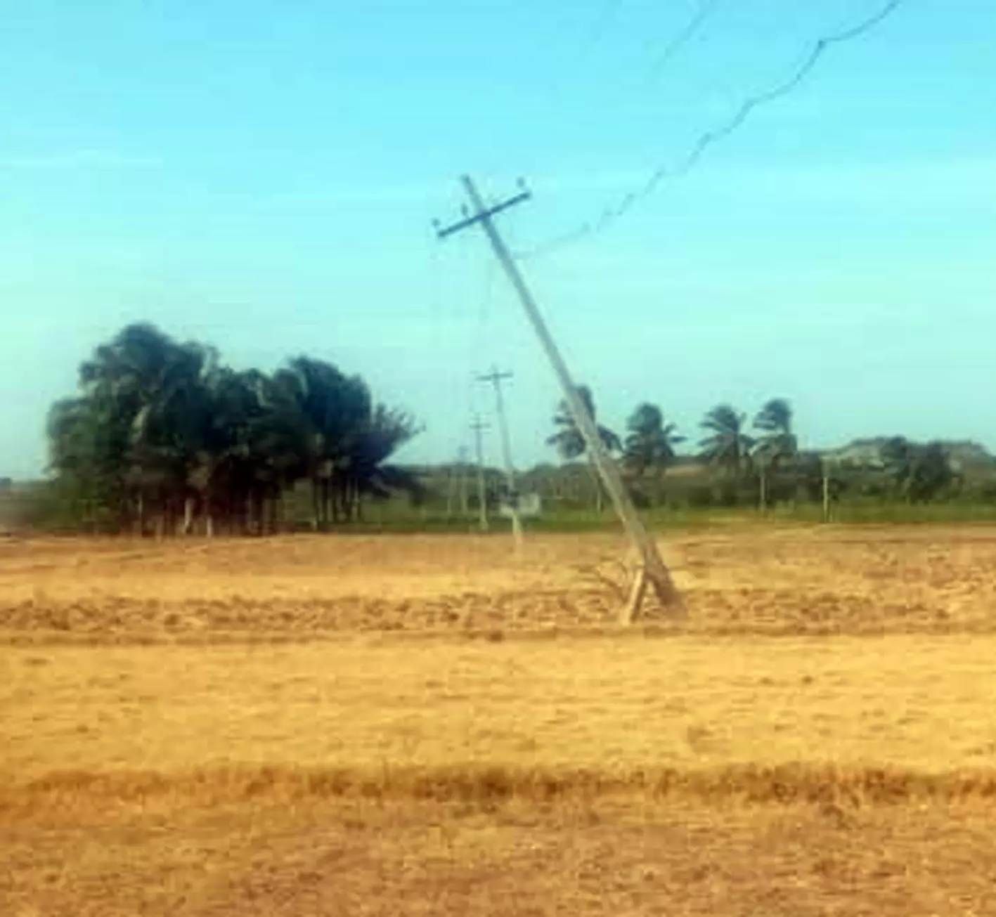 ஆபத்தான மின்கம்பம்