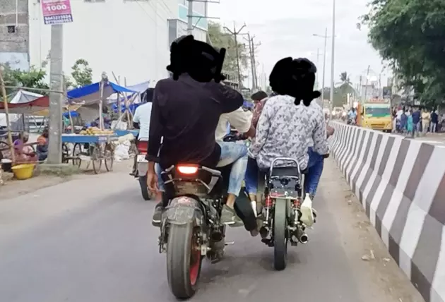 வேகமாக செல்லும் மோட்டார்சைக்கிள்களால் ஆபத்து