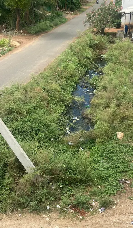 தேங்கி நிற்கும் கழிவுநீா் தேங்கி நிற்கும் கழிவுநீா்