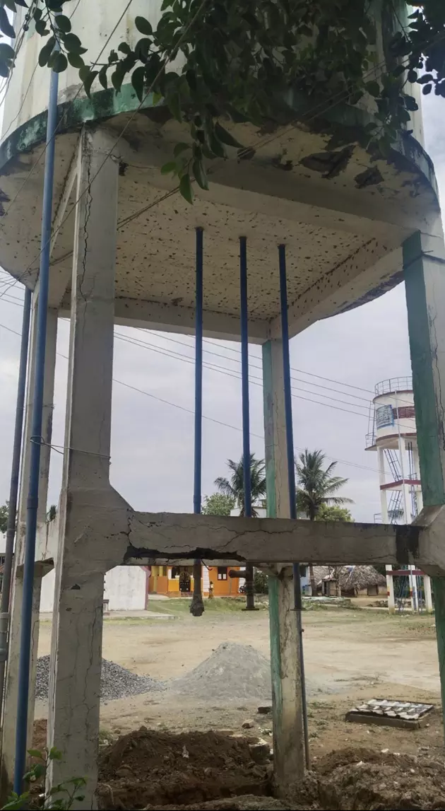 குடிநீர் தொட்டி சேதம்