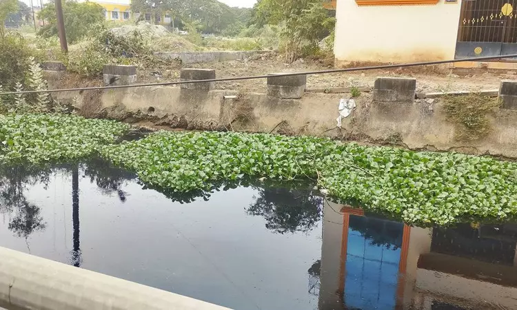 கழிவுநீர் கால்வாயில் அடைப்பு