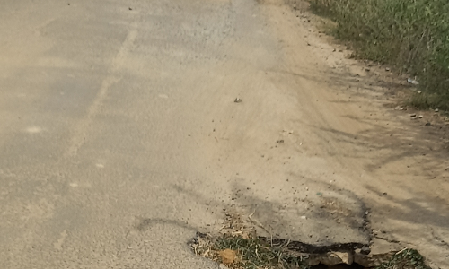 குண்டும், குழியுமான சாலை