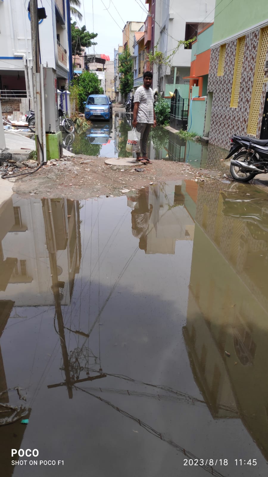 பெருகி ஓடும் சாக்கடை பெருகி ஓடும் சாக்கடை