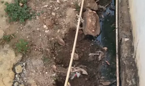 சேதமடைந்த வடிகால்