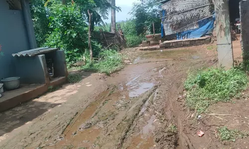 வீணாக வெளியேறும் குடிநீரால் சாலை சேதம் வீணாக வெளியேறும் குடிநீரால் சாலை சேதம்