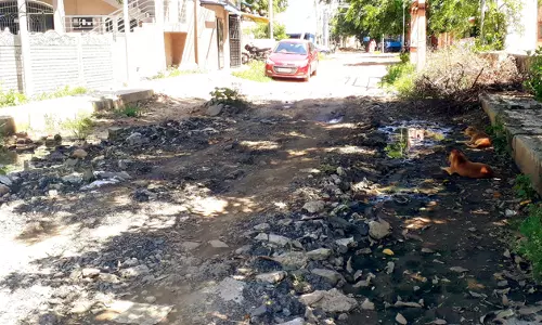 குண்டும் குழியுமான சாலை குண்டும் குழியுமான சாலை