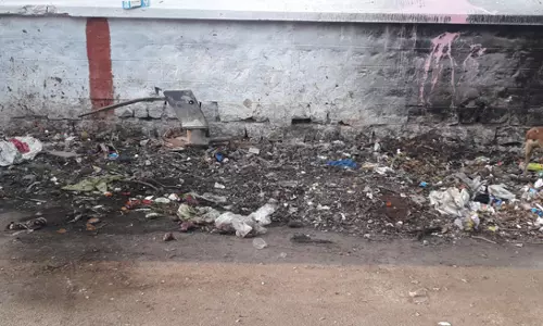 சாலையோரம் கொட்டப்படும் குப்பைகள் சாலையோரம் கொட்டப்படும் குப்பைகள்