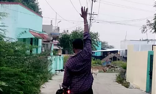 கைக்கெட்டும் உயரத்தில் மின்கம்பிகள் கைக்கெட்டும் உயரத்தில் மின்கம்பிகள்