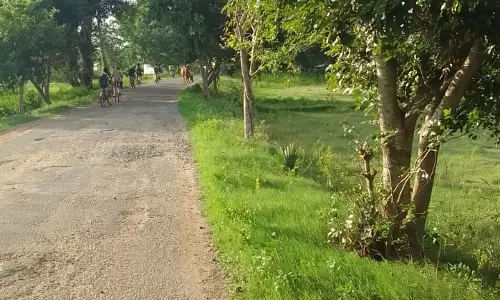 குறுகலான சாலையால் மாணவர்கள் அச்சம்