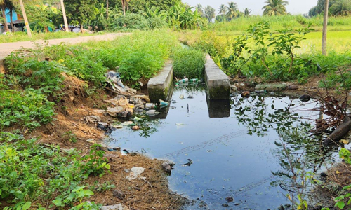 கிடப்பில் போடப்பட்ட கால்வாய் பணி