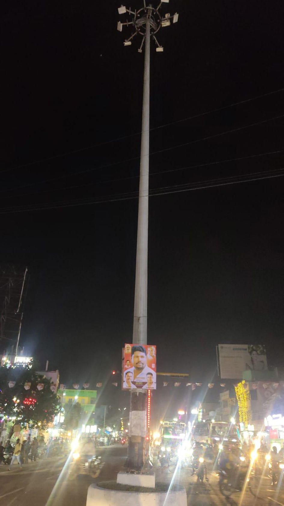 எரியாத உயர்கோபுர மின்விளக்கு