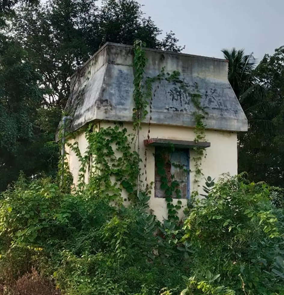 புதர் மண்டிய குடிநீர் தொட்டி