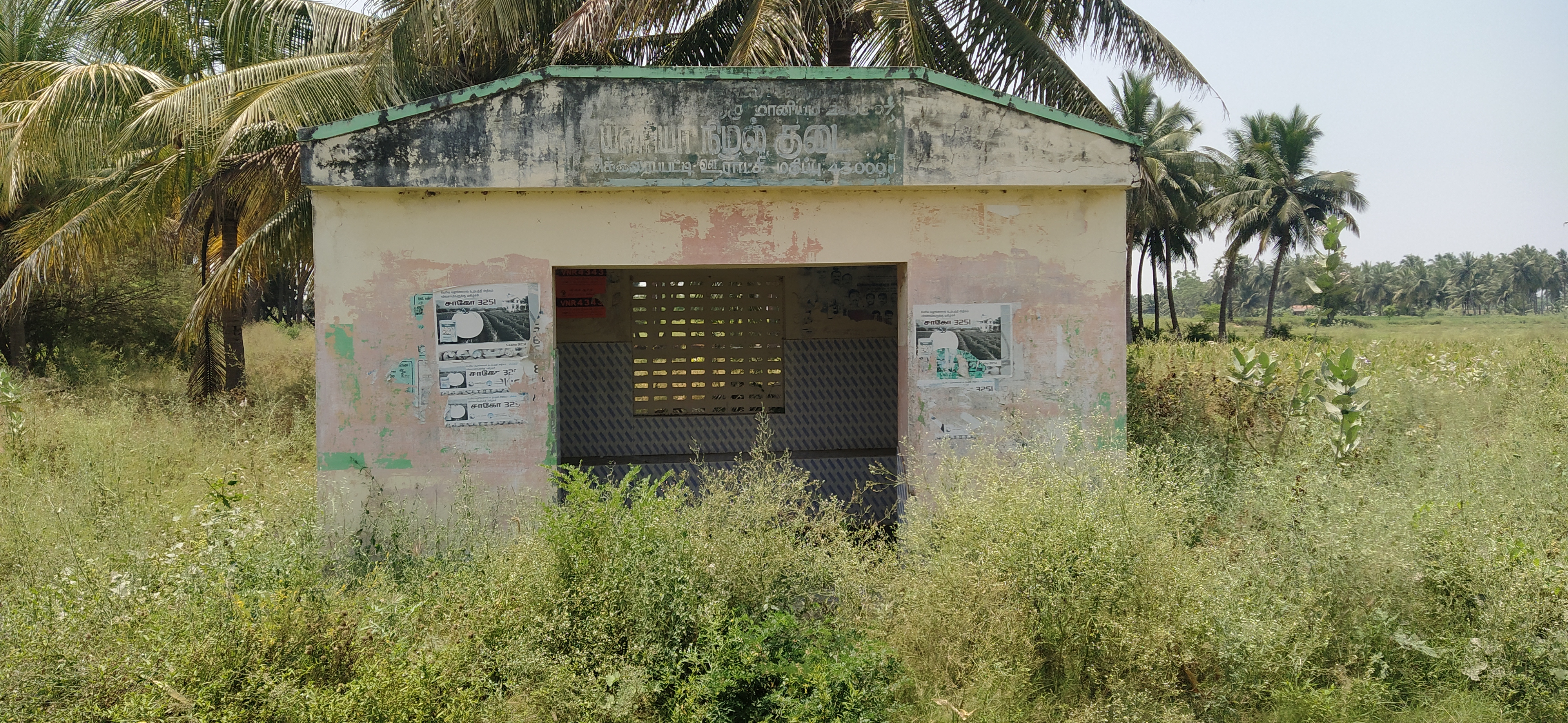 புதர் மண்டிய பஸ் நிறுத்த கட்டிடம் புதர் மண்டிய பஸ் நிறுத்த கட்டிடம்