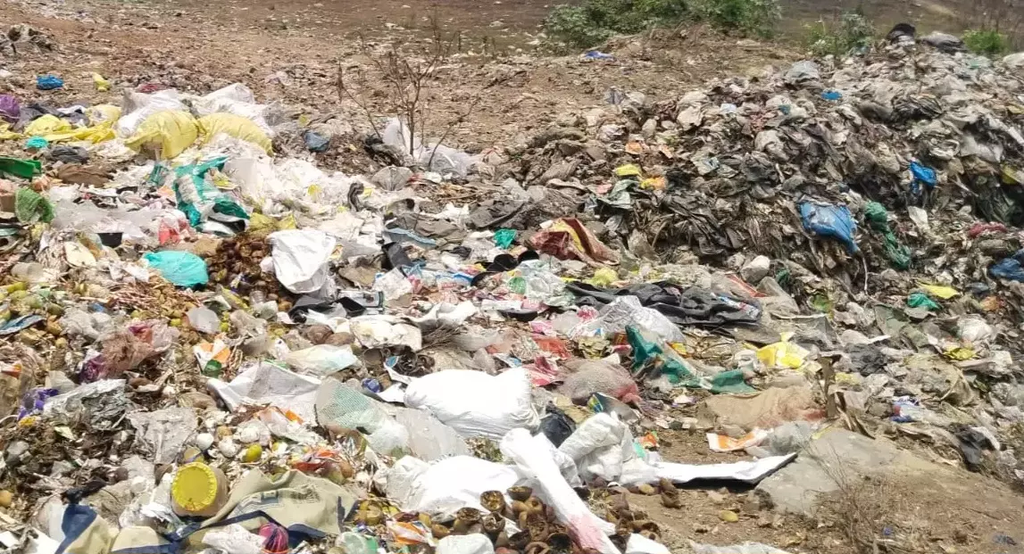 சாலையோரம் கொட்டப்படும் குப்பை சாலையோரம் கொட்டப்படும் குப்பை