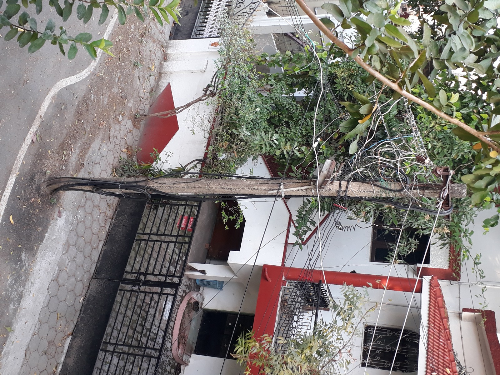 சிதலமடைந்த மின்கம்பம்