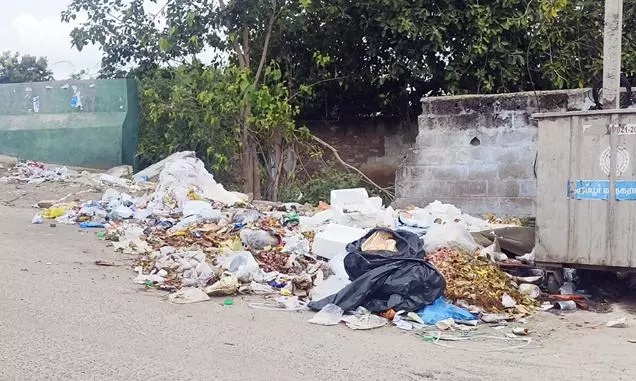 சாலையோரம் குவிந்துள்ள குப்பைகள்