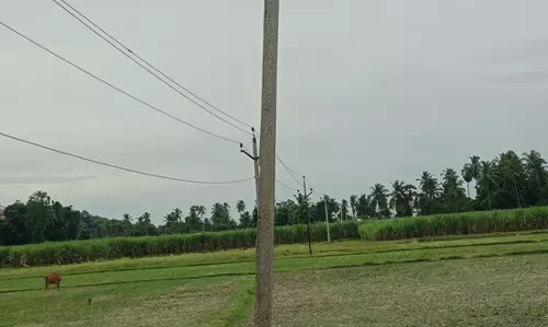 ஆபத்தான நிலையில் மின் கம்பம் ஆபத்தான நிலையில் மின் கம்பம்