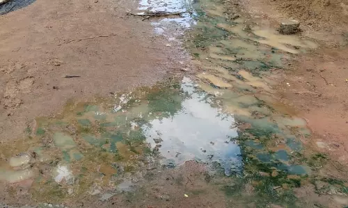 சேறும்,சகதியுமான சாலை