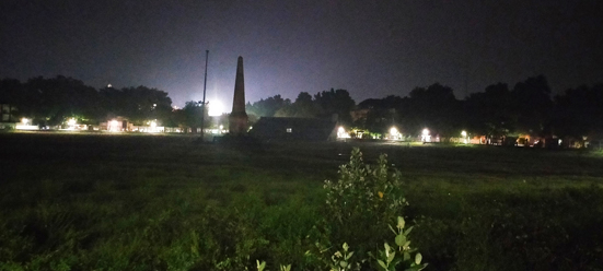 இருளில் மூழ்கிய கோட்டை மைதானம்