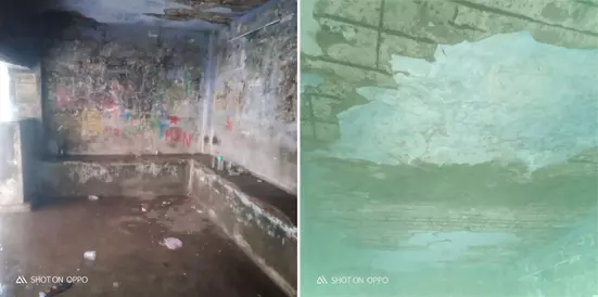 பயணிகள் நிழற்குடை சேதம்