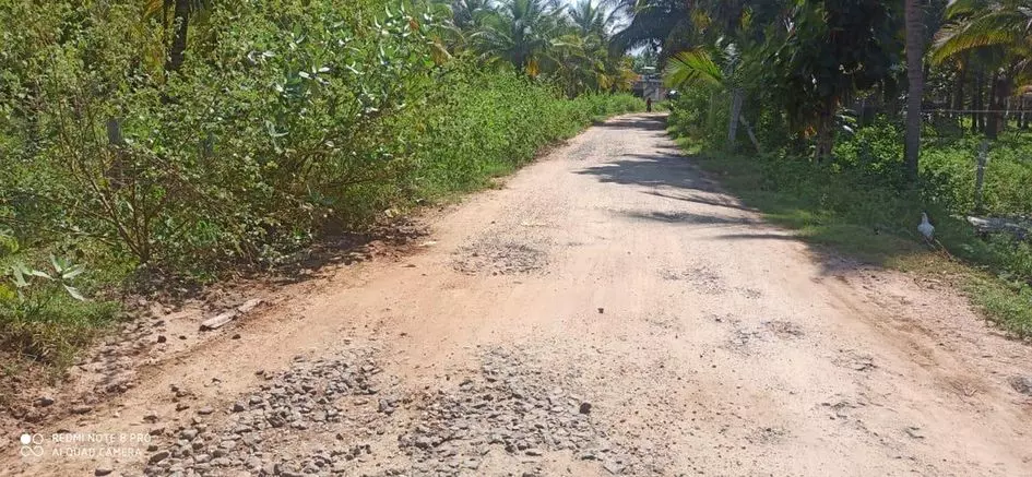 குண்டும், குழியுமான சாலை