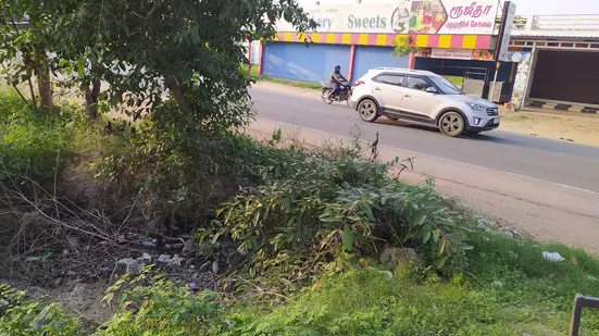 சாலை ஓரம் ஆபத்தான குட்டை சாலை ஓரம் ஆபத்தான குட்டை