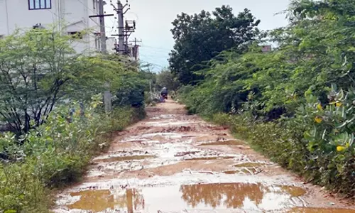 சேதமடைந்த சாலை சேதமடைந்த சாலை