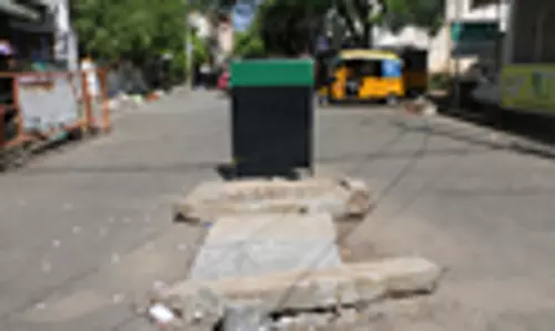 சேதமடைந்த கால்வாய் மூடி