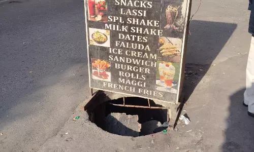 ஆபத்தான கழிவுநீர் கால்வாய் மூடி
