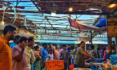 மீன்மார்க்கெட் மேற்கூரை சேதம்
