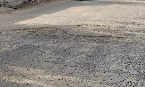 குண்டும், குழியுமான சாலை