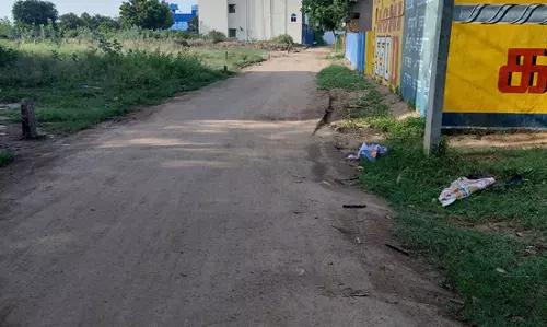 சேதம் அடைந்த சாலை