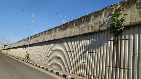 மேம்பாலத்தில் வளர்ந்த செடிகள்