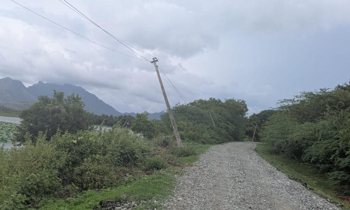 சாய்ந்த மின்கம்பங்கள்