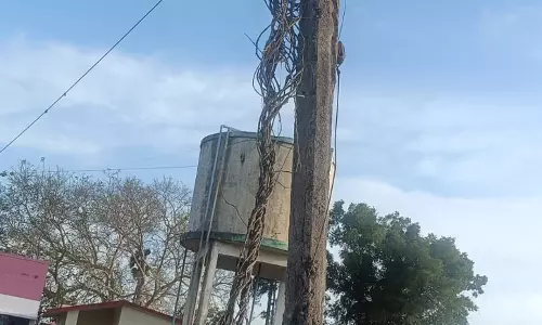 மின்கம்பம் சேதம்