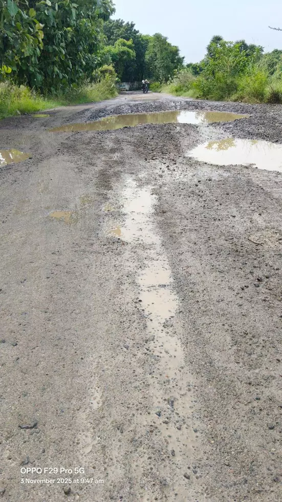 குண்டும் குழியுமான சாலை குண்டும் குழியுமான சாலை