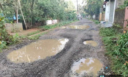 குண்டும், குழியுமான சாலை