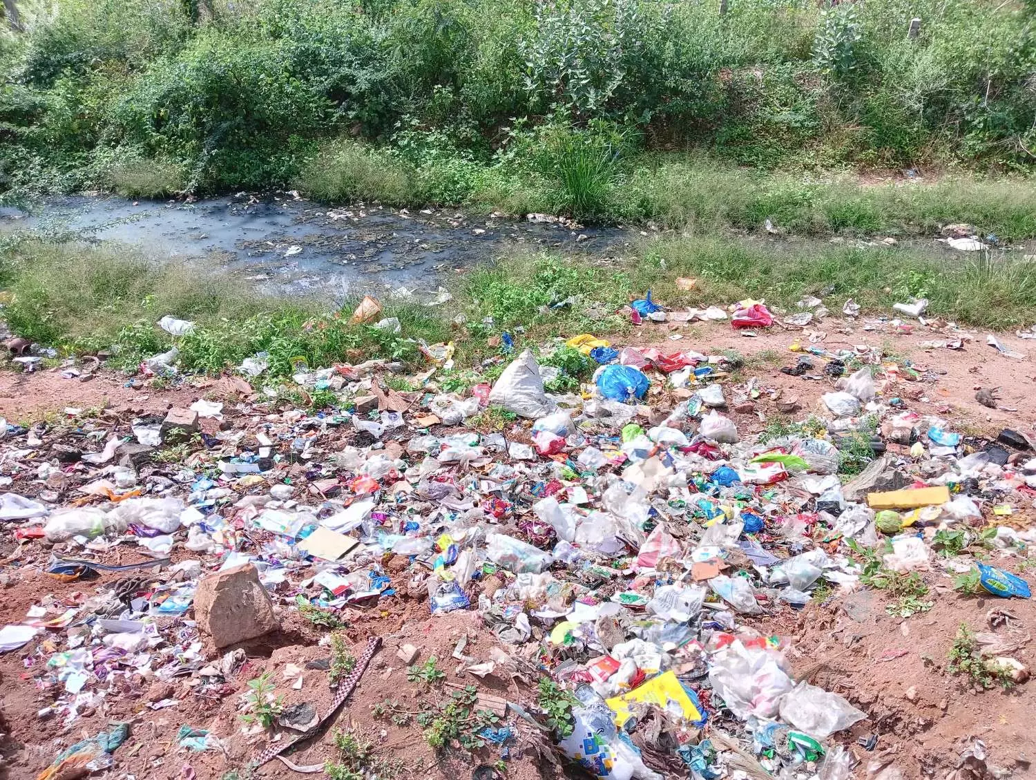 சாலையோரம் கிடக்கும் குப்பைகள் சாலையோரம் கிடக்கும் குப்பைகள்