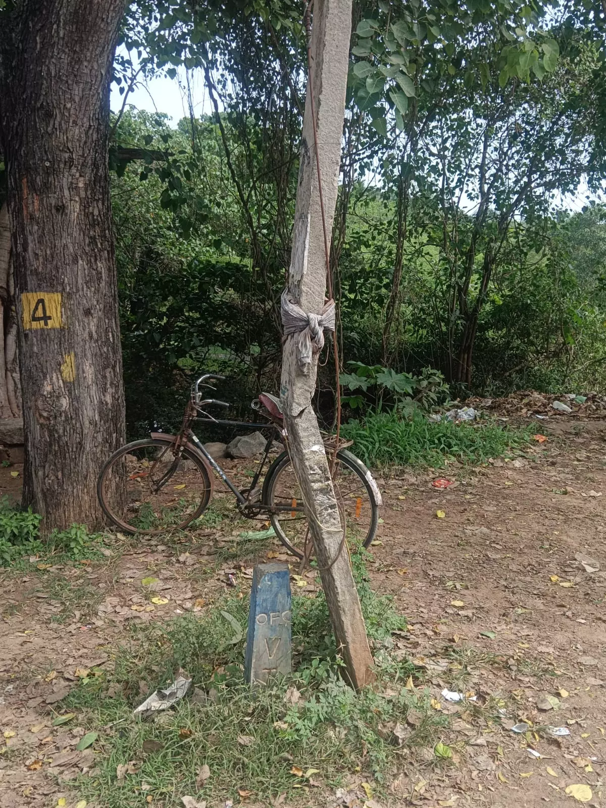 சேதமடைந்த மின்கம்பம் சேதமடைந்த மின்கம்பம்