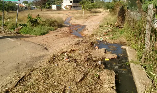 சாலையில் வழிந்தோடும் கழிவு நீர்