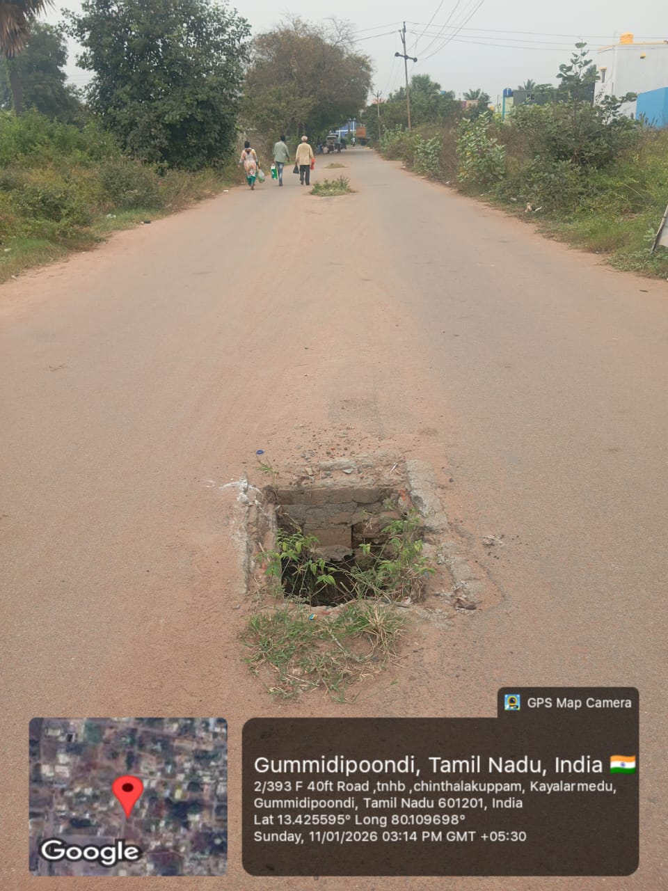 திறந்து கிடக்கும் கழிவுநீர் கால்வாய்