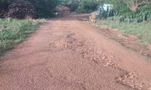 குண்டும், குழியுமான சாலை