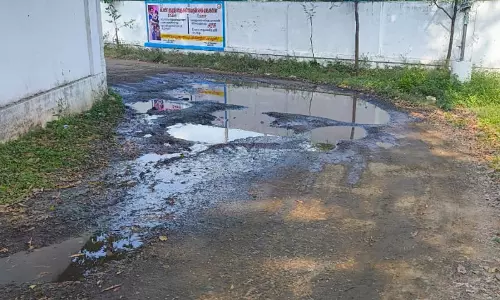 குண்டும் குழியுமான சாலை