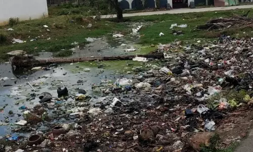 சாலையில் கொட்டப்படும் குப்பைகள் சாலையில் கொட்டப்படும் குப்பைகள்