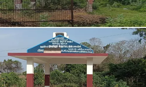 தினத்தந்தி புகார் பெட்டி செய்தி எதிரொலி: சீரமைக்கப்பட்ட சுடுகாட்டு கொட்டகை தினத்தந்தி புகார் பெட்டி செய்தி எதிரொலி: சீரமைக்கப்பட்ட சுடுகாட்டு கொட்டகை