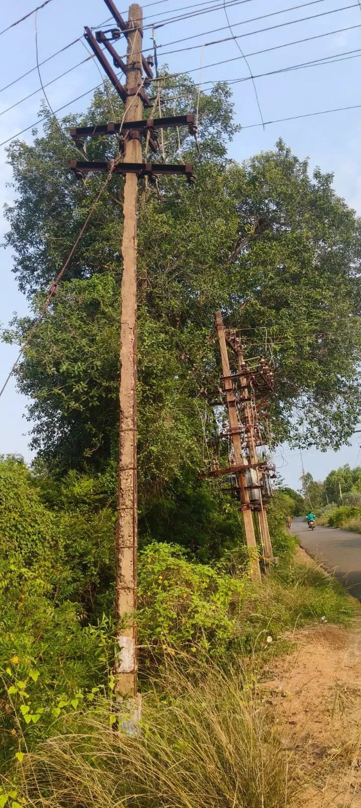 எலும்புக்கூடாய் காட்சியளிக்கும் மின்கம்பம் எலும்புக்கூடாய் காட்சியளிக்கும் மின்கம்பம்